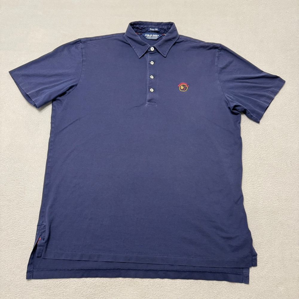 Polo Golf Ralph Lauren Shirt Mens L Blue Seminole Vintage Lisle Pima Preppy